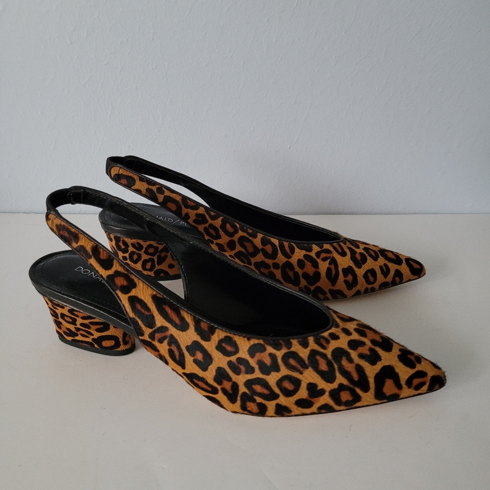 Donald J. Pliner GEMA Leopard Slingback Pumps